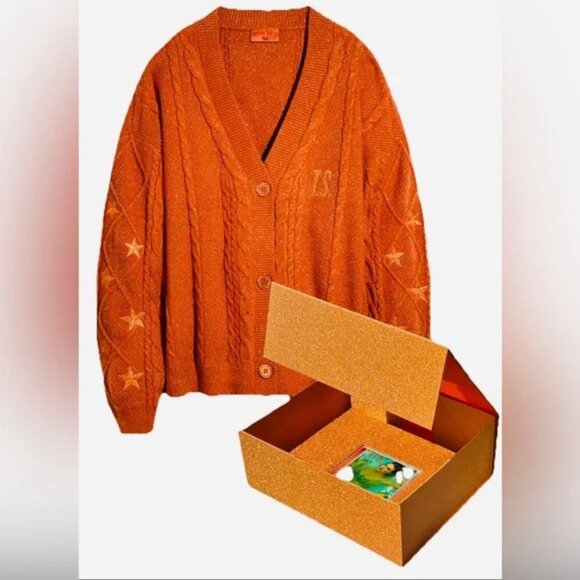 TAYLOR SWFT Cardigan Orange The Life of a Showgirl + CD & Sealed Box Size: XS/S - Picture 1 of 2